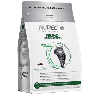 Nupec Nutrición Felina Especializada Hairball Gato Pollo/Salmon/Arroz