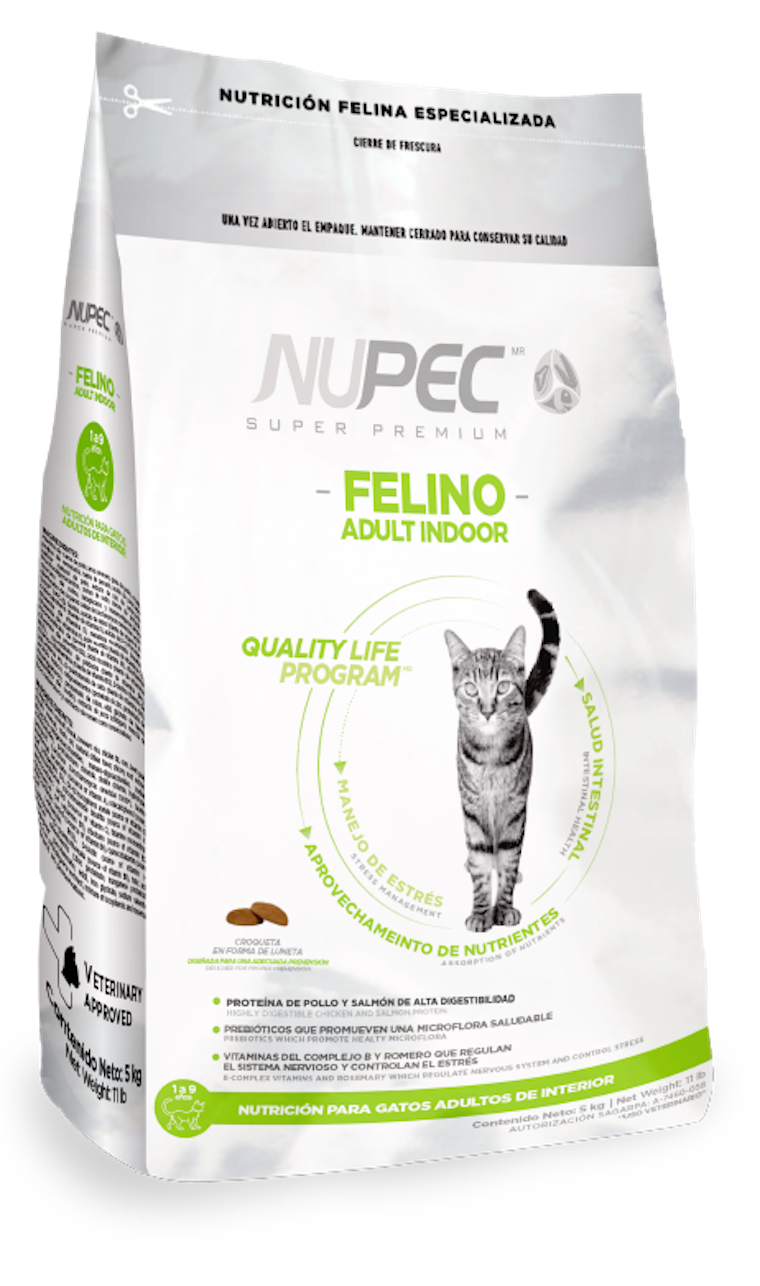 Nupec para gato adulto sabor pollo salmón y arroz (para gatos hogareños) indoor