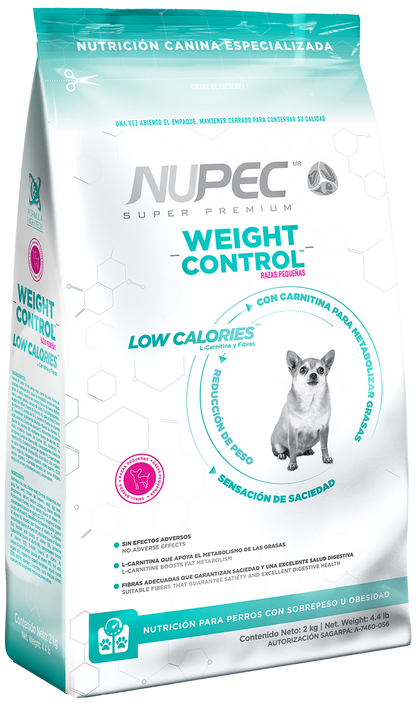 Nupec Weight Control Raza Pequeña Con Fibra Para Obesidad