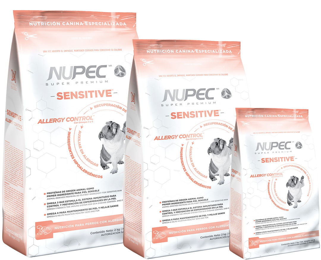Nupec Nutrición Especializada Alergia Alimentaria Sensitive Perro Adulto raza mediana y grande Seca